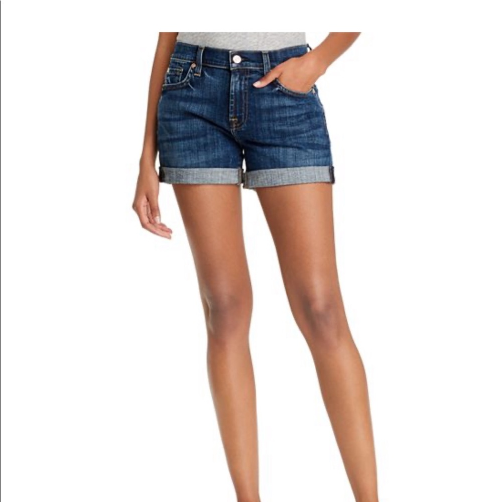 7 For All Mankind Midroll Denim Short